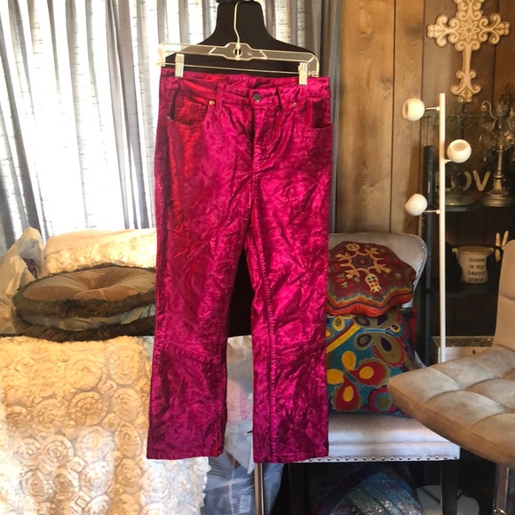 Stunning Pink Velvety FREE PEOPLE Women’s Pants size 29 - Picture 1 of 14